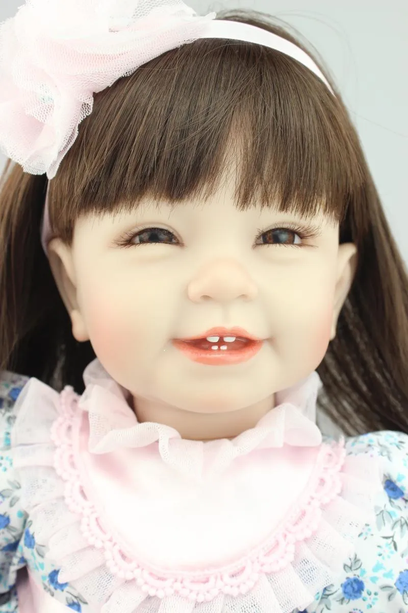 

50 CM Real Looking Silicone Girl Doll with Clothes, 20 Inch Lifelike Baby Princess Doll Toys for Children Gift