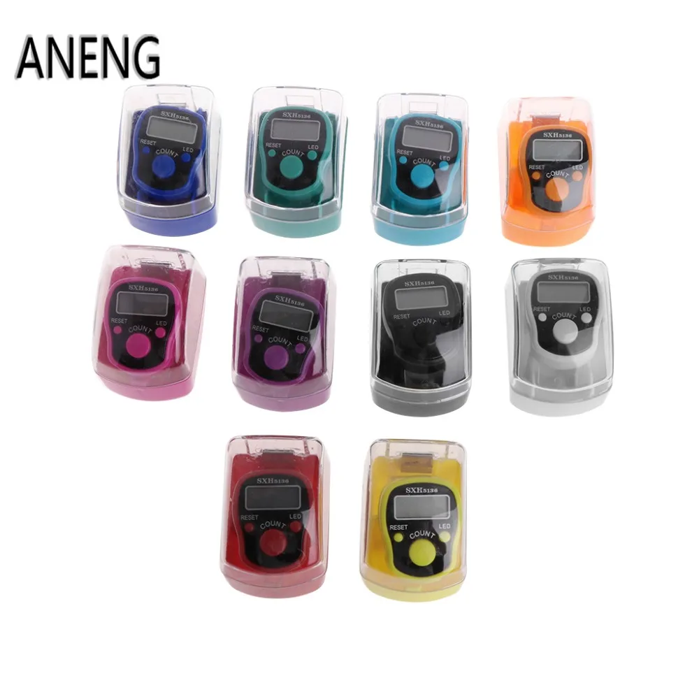 ANENG Mini 5 значный ЖК цифровой дисплей пальцевое кольцо счетчик для гольфа спорта
