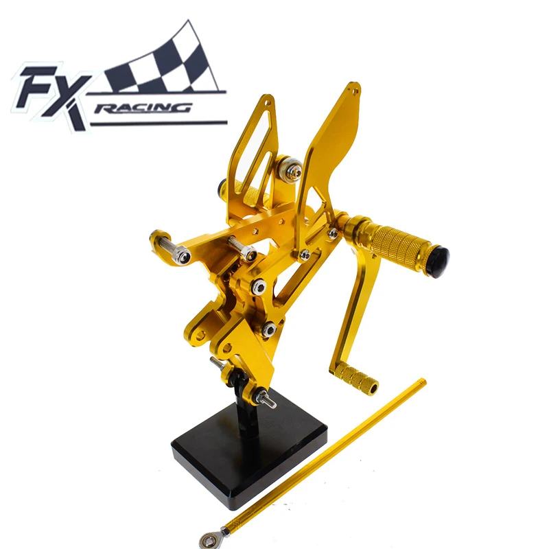 

CNC Motorcycle Foot Pegs Rest Footpegs Pedals Rearset Footrest Rear Set For Yamaha YZF R6 YZFR6 2003 2004 2005