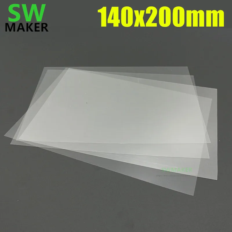 

SWMAKER 1pcs 140x200mm FEP Replacement Sheet 0.1mm Thick Teflon Film for Wanhao Duplicator 7 D7 / Photon 3D printer