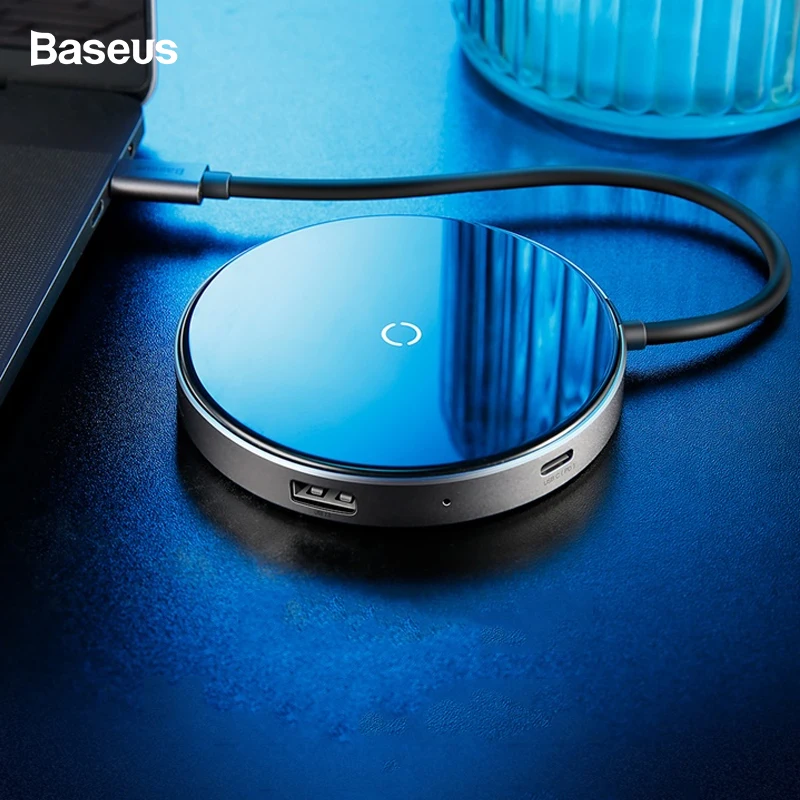 

Baseus USB Type C HUB to HDMI USB 3.0 HUB Type-c Power Adapter For MackBook Pro Wireless Charger For iPhone Xs Max USBC Splitter