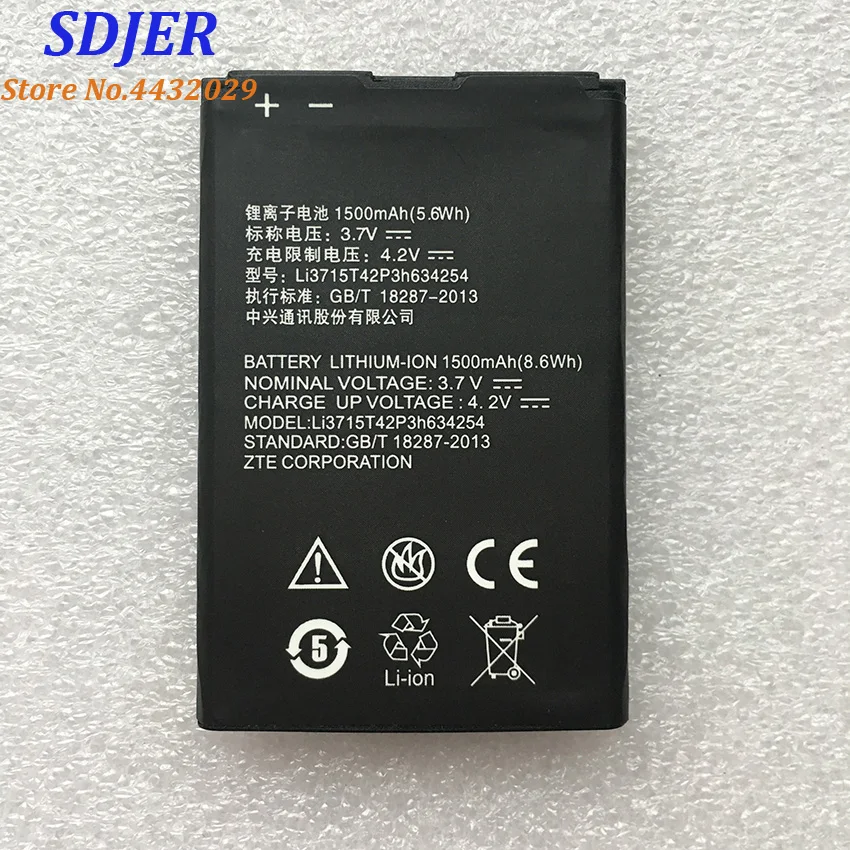 Высокое качество Li3715t42p3h634254 1500 мАч аккумуляторная Оригинальная батарея для ZTE V765