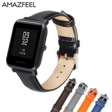 Replace for Amazfit Strap Leather 20mm for Xiaomi Huami Amazfit Youth Wrist Band Strap Amazfit Bit Youth Smart Watch Bracelet