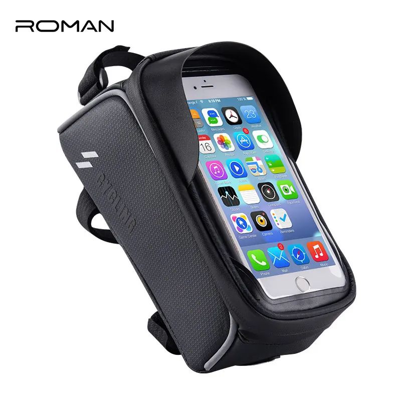 Mountain Bike Phone Holder 6.0 inch Waterproof Smart Mobile Cell Phone Mount Bracket Bicycle Handlebar GPS Stand Phone Holder