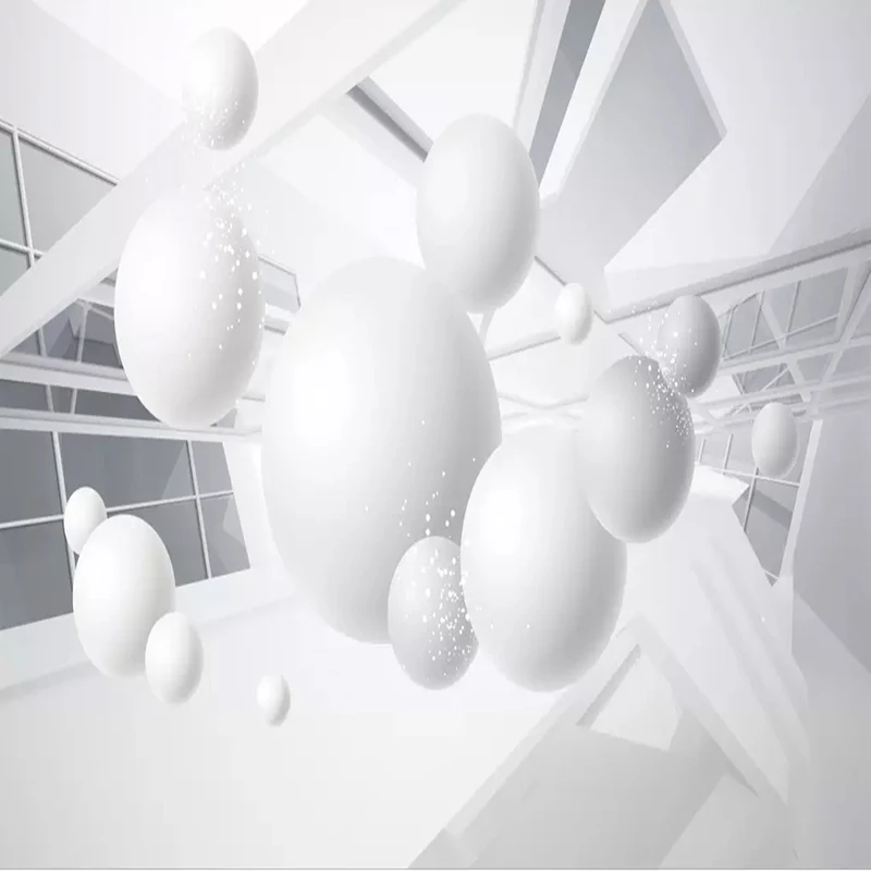 Пользовательские 3D настенные фрески современные шаровой стерео-микрофон геометрические космические обои Гостиная ТВ диван фон настенная бумага для рисования де Parede