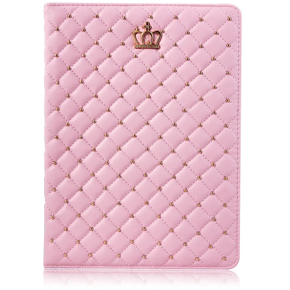 For ipad air 1 case crown auto sleep wake cover，Solid PU Leather Stand Smart Cover for ipad 5 case cover (12)