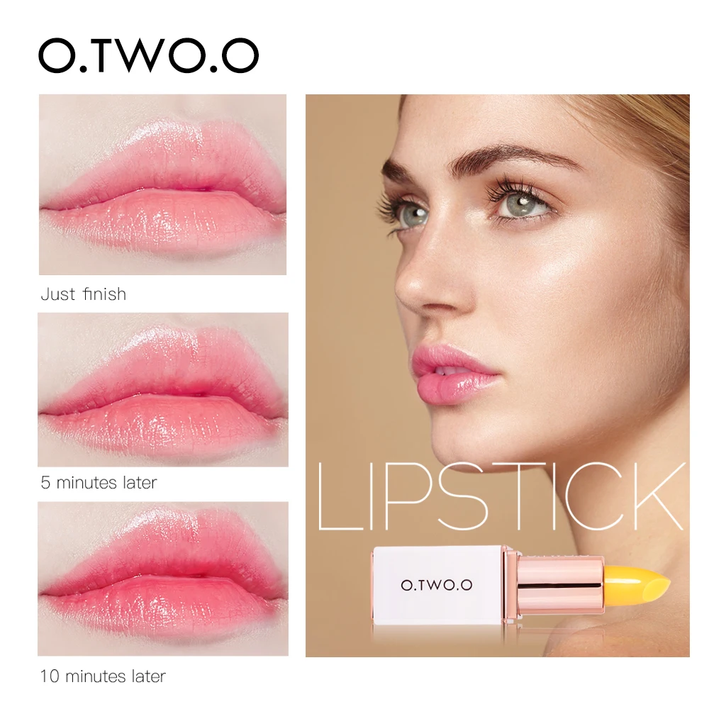 

O.TWO.O Color Changing Nourishing Anti-cracking lip Balm Beauty Makeup Moisturizer Lip Gloss Repair Lips Dryness Lipstick TSLM2