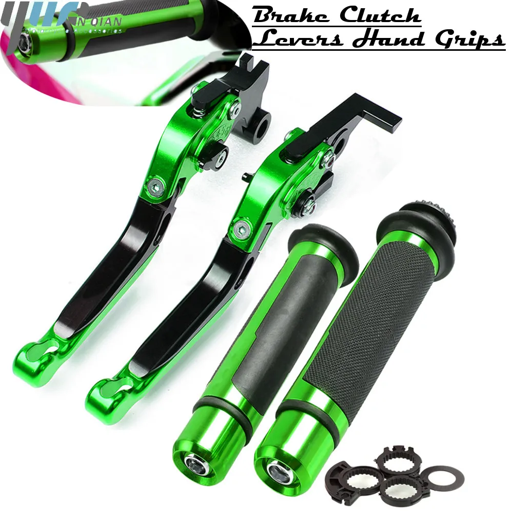 

Motorcycle Brake Handle Adjustable Brake Clutch Levers & Handle Grips For Kawasaki Z 1000 03-06 Z650 2016-2018 Z900 Z1000 17-18