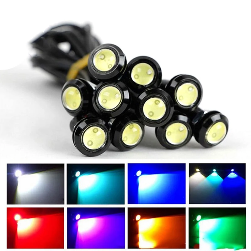 1pcs 18MM 9W Led Eagle Eye DRL Daytime Running Lights Source Backup Reversing Parking Signal Lamps Waterproof