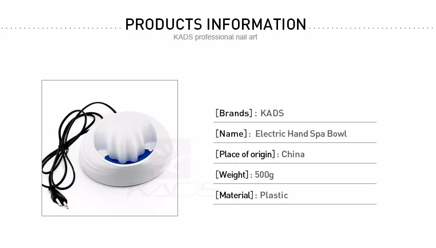 Ferramentas da Arte do Unha Kads Elétrica Unha Bolha Mão Spa Manicure Embeber Soaker Tigela Polonês Removedor Equipamento Loção Aquecedor 1pc 2 High Quality Beleza e saúde
