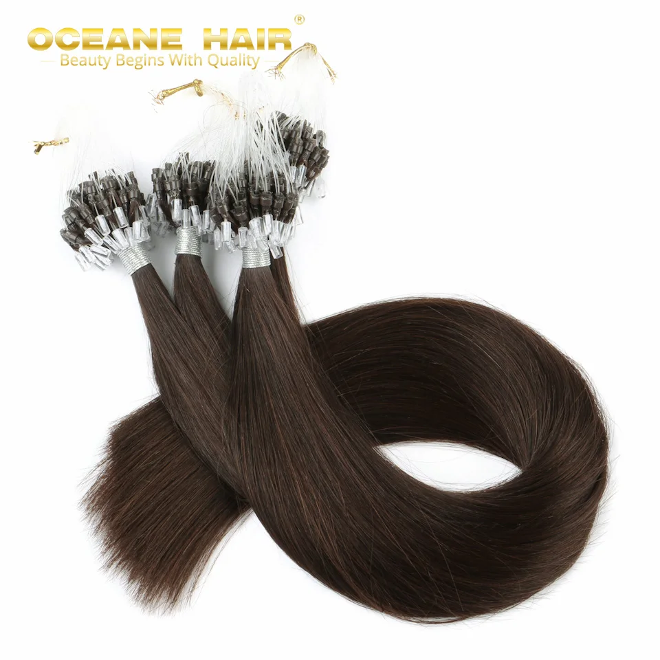 Micro Loop Hair Extensions 50g 0 5g S Dark Brown Rosa Hair