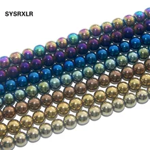 Free Shipping 8 Colors Natural Stone Hematite Round Loose Beads For Jewelry Making Diy Bracelet Necklace 6 8 10 MM Pick Size free shipping 20 holes hole size 1 10 3 00mm half round shape draw plate jewelry tungsten drawplates