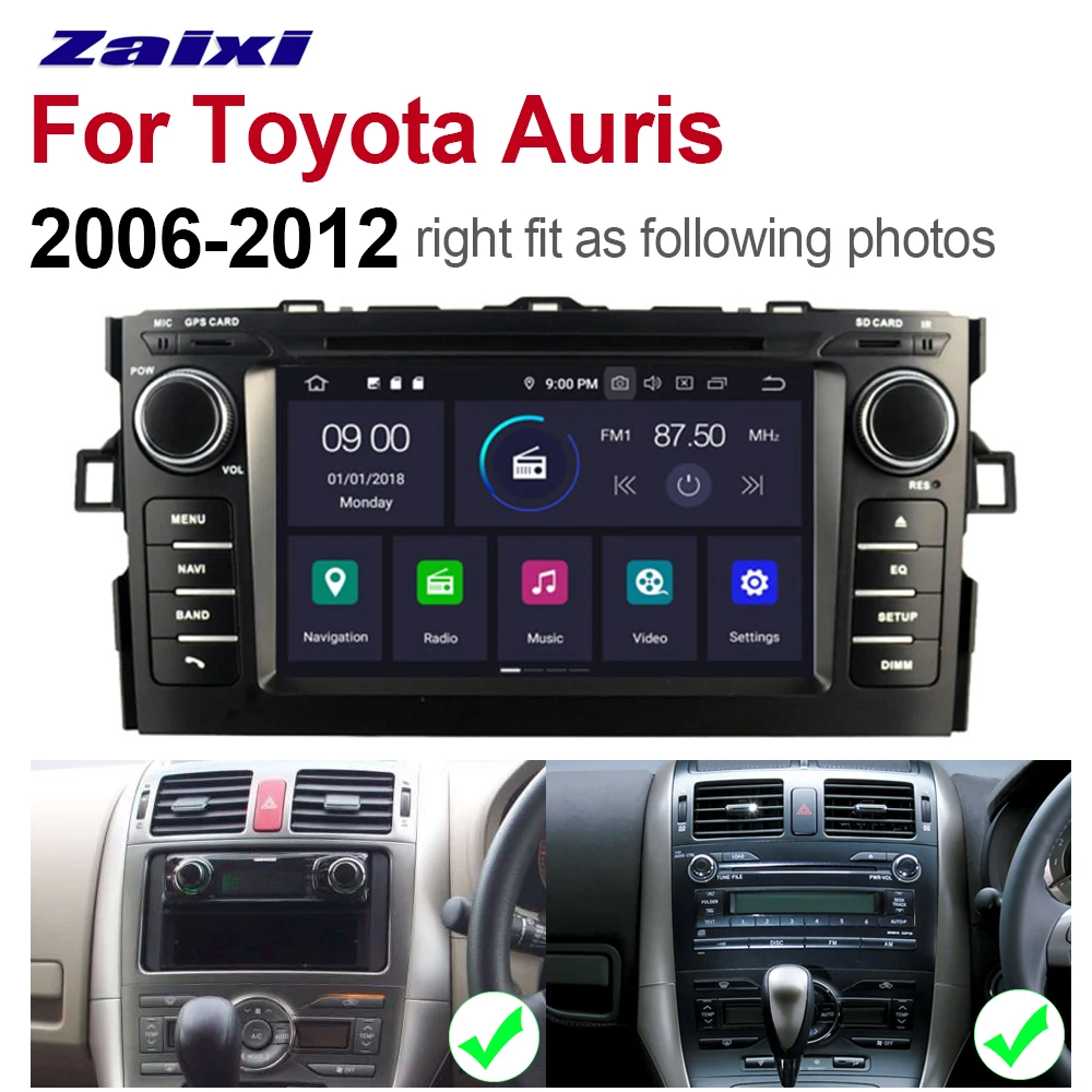 Top ZaiXi 2 Din Car Multimedia Player Android 9 Auto Radio For Toyota Auris 2006~2012 DVD GPS 8 Cores 4GB+32GB Bluetooth WiFi 5 Top ZaiXi 2 Din Car Multimedia Player Android 9 Auto Radio For Toyota Auris 2006~2012 DVD GPS 8 Cores 4GB+32GB Bluetooth WiFi 5