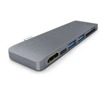 

Type-C to HDMI Card Reader HUB 4K*2K HDMI Charging SD Card Reader Adapter for MacBook Pro FS
