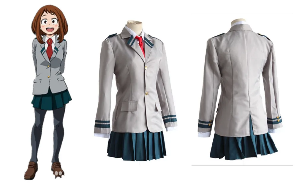 Мой Boku без герой Академии Asui цую Momo Uraraka Ochaco школьная Униформа-костюм для косплея +