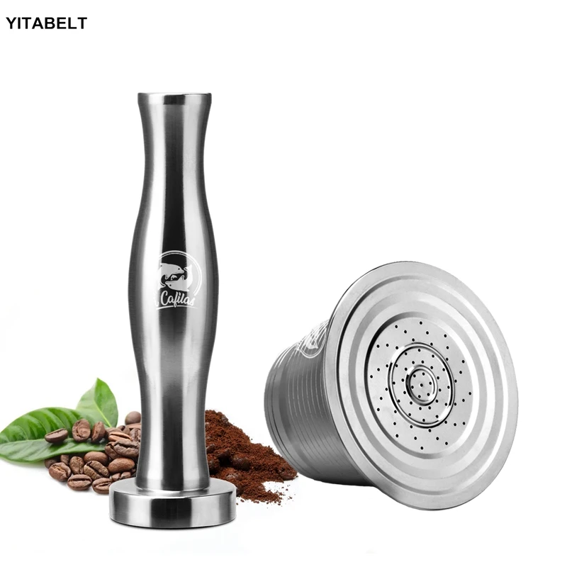 Reusable Refillable Coffee Filters Stainless Steel Coffee Powder press Coffee Tools