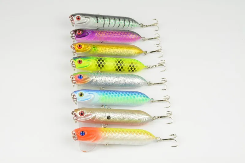 

HOT 64pcs Popper fishing lures 9.5CM 18G fishing crankbait hard plastic lures Fishing lures top water sinking