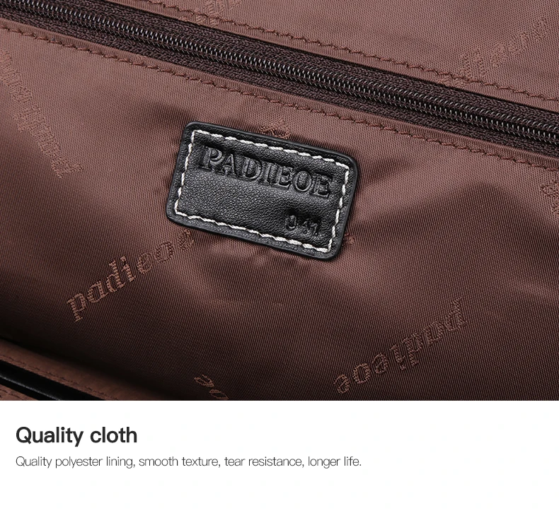 Padieoe 2018 новый стиль для мужчин Портфели Элитный бренд мужской ноутбук s сумка Мода Большой ёмкость водонепроница