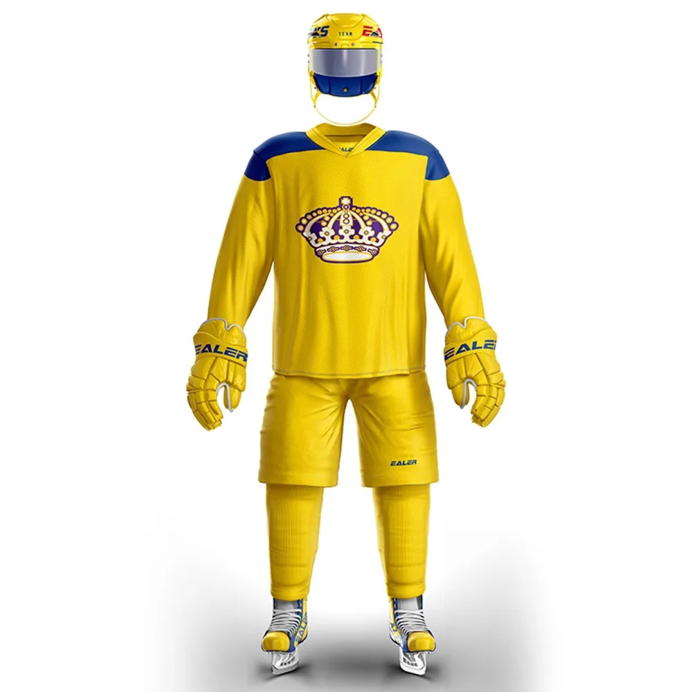 COLDOUTDOOR free shipping yellow ice hockey jersey with a logo accept