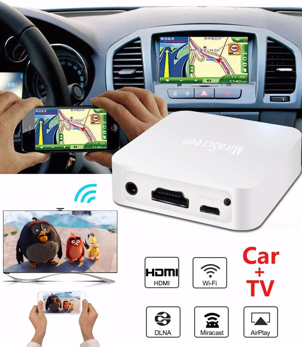 MiraScreen X7 PRO Airplay Box Mirror Dongle поддержка WiFi 1080P Мини Смарт Автомобильный мультимедийный