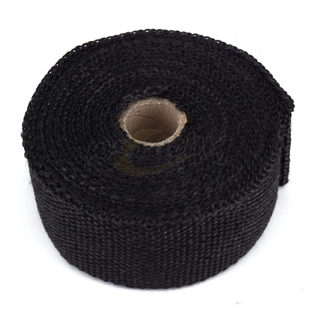 Black Exhaust Pipe Insulation Cloth Greensen 10m Exhaust Pipe Heat Insulating Wrap Heat Proof Wrap Roll 10pcs Stainless Steel Cable Ties for Car Motorcycle 