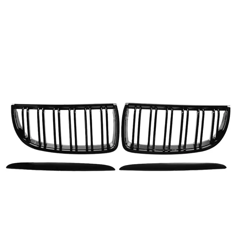 

VODOOL 1 Pair Front Kidney Grille for BMW E91 Car Racing Grille Black For BMW E90 318 320i 325i 330i Car Decorative Accessory