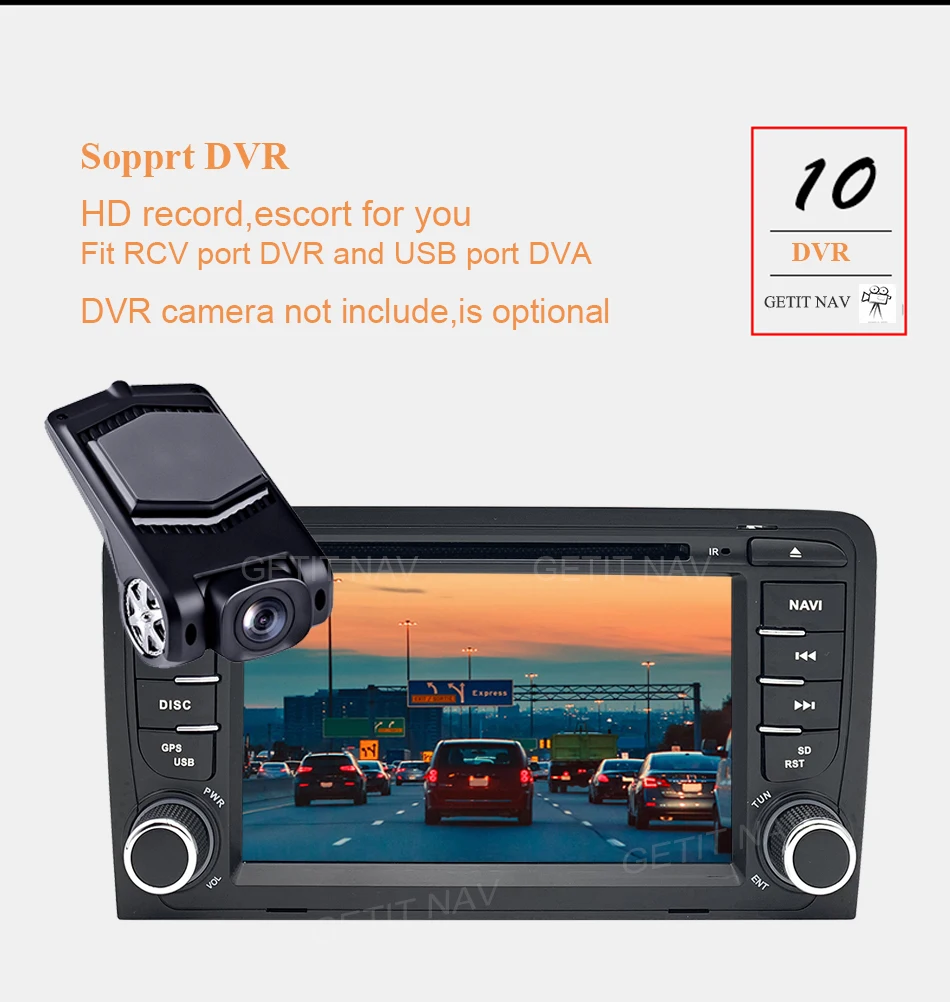 Top Android 9.0  2 din car dvd gps navigation for Audi A3 8P/A3 8P1 3-door Hatchback/S3 8P/RS3 Sportback multimedia stereo Radio 11