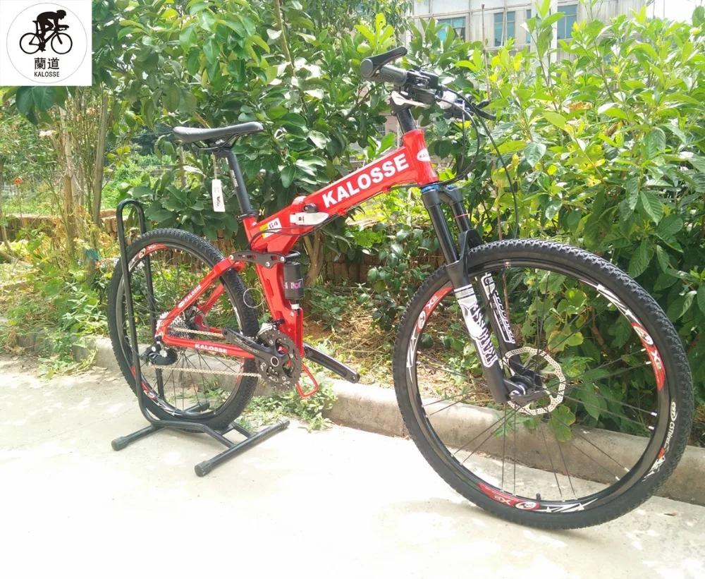 Excellent Kalosse Hydraulic brakes bicycle  full suspension mountain bike    folding mountain  bicycle  30 speed   26er 0