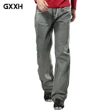 Мужские брендовые джинсы высокого качества серые мужские Ретро мешковатые джинсы хип-хоп свободные джинсовые штаны для скейтборда брендовая одежда размер 28-48
