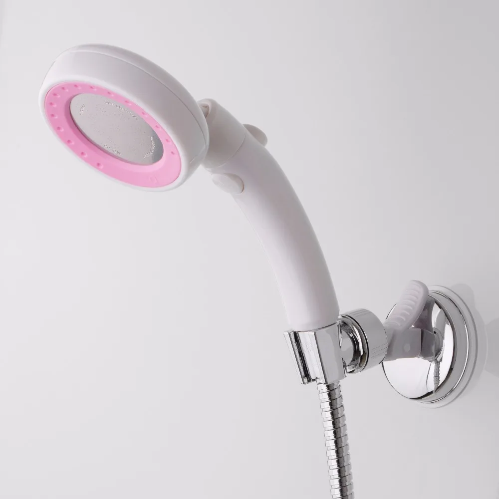 MOIIO Fashion popular style shower head High pressure handheld shower with water stop function Rotate 360 degrees PINK Color