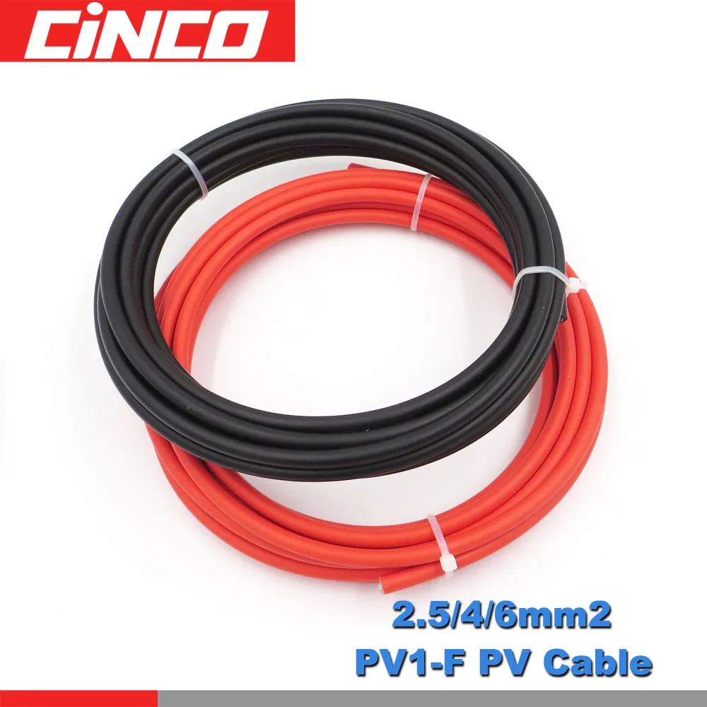 

10M x TUV Solar Panel Cable 2.5/4/6mm2 LPE insulation red or black Solar Module Connect 14/12/10awg electrical wire PV Panel