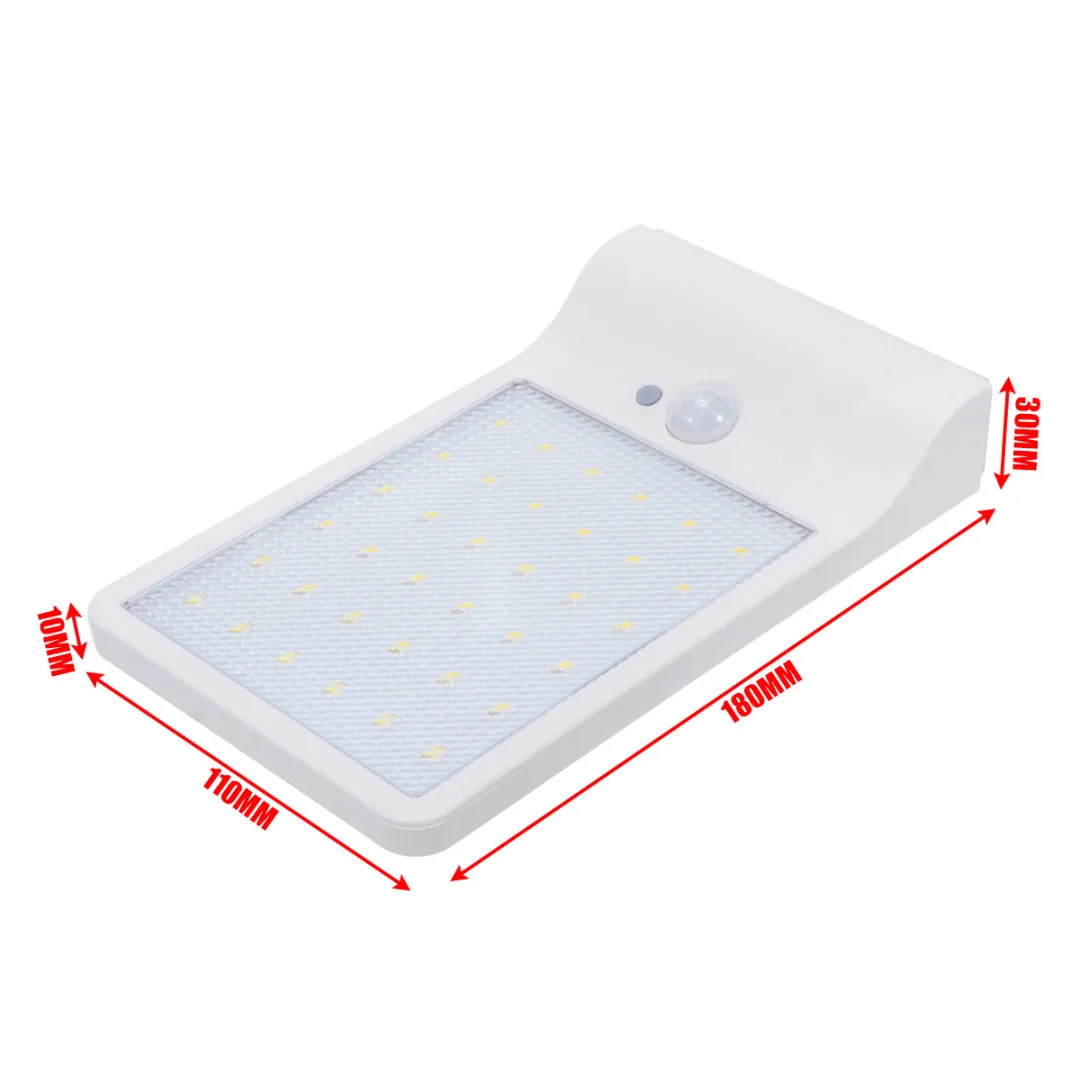 36 LED Solar Power PIR Motion Sensor Lamps Street Light Garden Security Lamp Outdoor Waterproof Wall Lights 2 colors 450LM