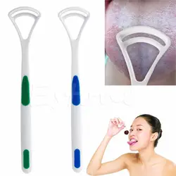 2018 Новый 2 предмета устные стоматологической помощи чистой гостях неприятный запах изо рта язык Cleaner кисть скребок Ручка