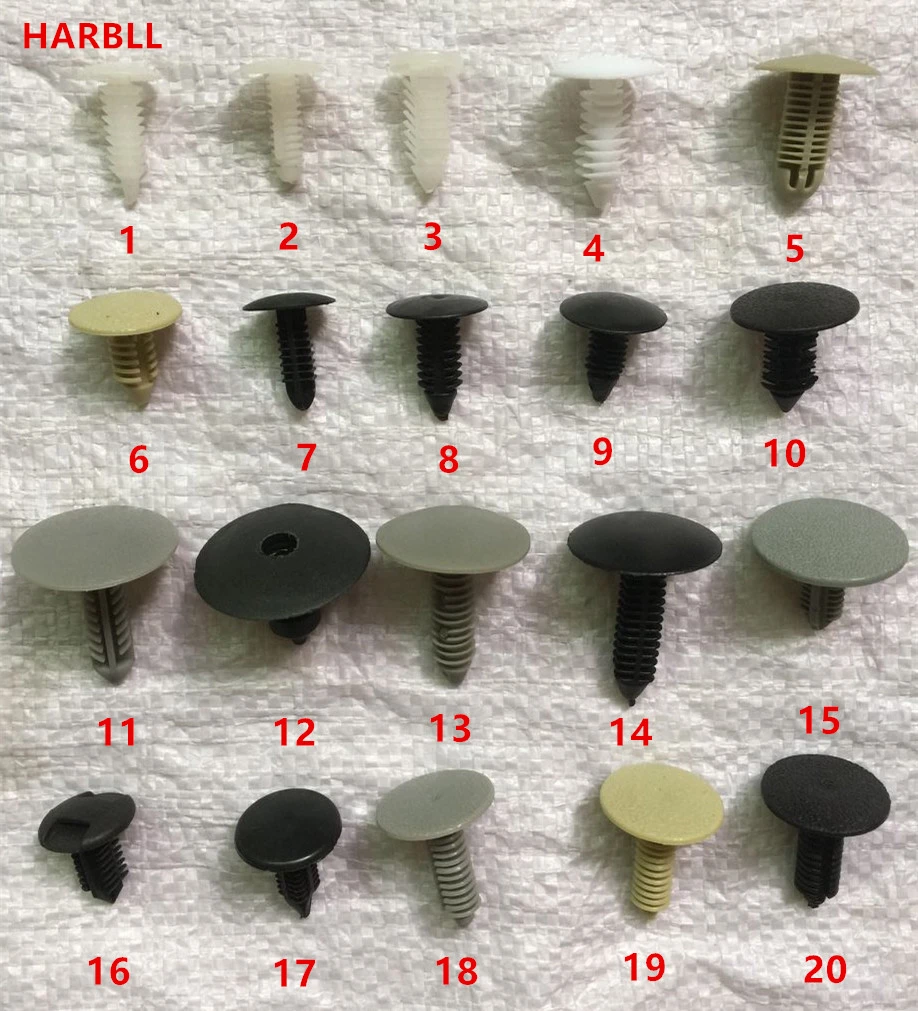 

New Mixed Auto Trunk Ceiling Roof Engine Cover Insulated Cotton Plastic Fastener Screw Rivet For All Cars Clip Set