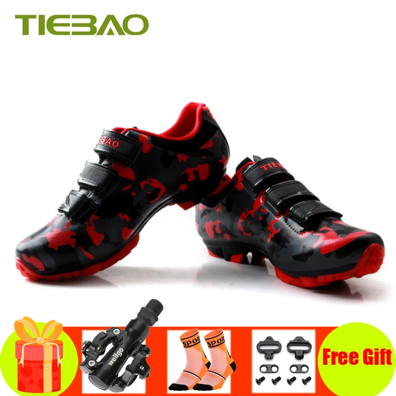 

Tiebao Professional MTB Cycling Shoes Mountain Bike Athletic Bike Shoes Self-Locking Riding pedales bicicleta mtb SPD Sneakers