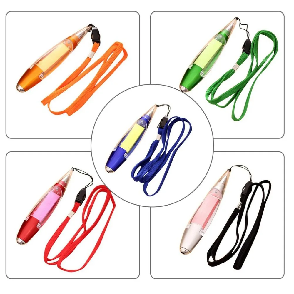 Ballpoint Pen LED Lights Lanyard Paper Notes School Supplies Office Supplies Novelty Stationery Pen Ideal Present for Kids