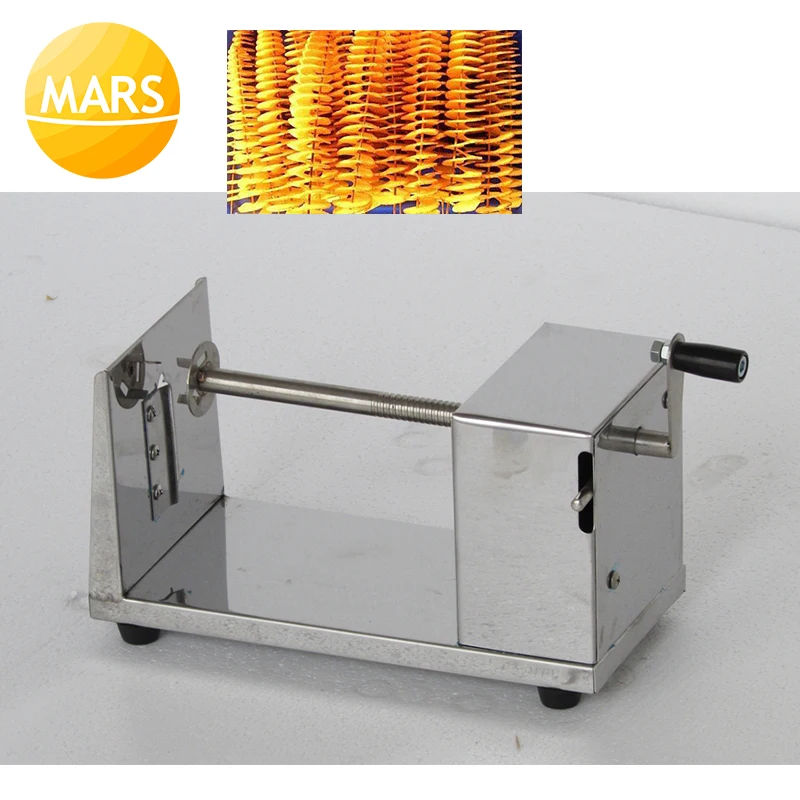 Спиральная машина для изготовления картофельных чипсов из нержавеющей стали, ручной резак для картофельных башен, слайсер, машинка для