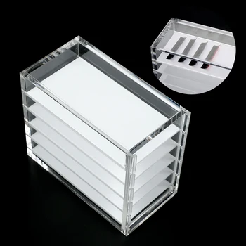 

5 Layers Plastic Eyelash Storage Box Acrylic Makeup Display Container Eyelashes Holder Grafting Eyelash Transparent Box