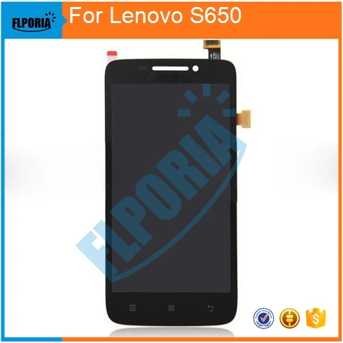 

100% Guarantee Black / white Replacement Full Complete LCD Display Touch Digitizer Screen Assembly For Lenovo S650 Free Shipping