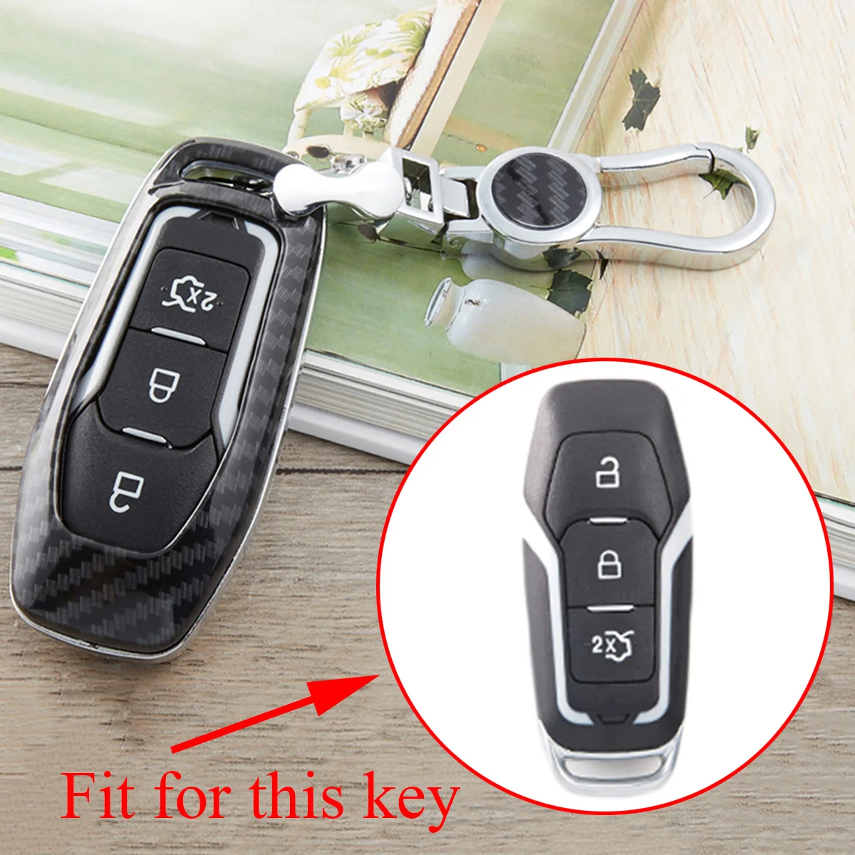 

Key Shell Fob Holder Bag Box Case Cover Parts Fit For Ford Mustang Edge Mendeo Fusion F150 2015 2016 2017 2018 Accessories