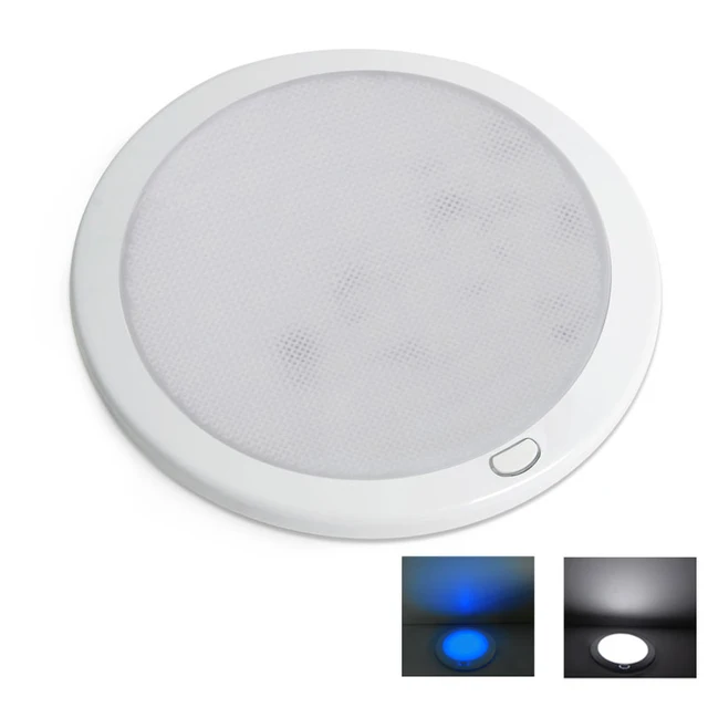12VDC 8.5" Dimmable LED Cabin Dome Light Blue Mood Ambiance Light Ultra