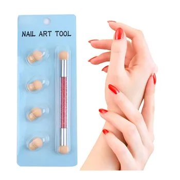 

Professional UV Gel Painting Nail Art Dotting Pen Acrylic Handle Rhinestone Crystal 2 Way Brush Salon Decoration Manicure J11