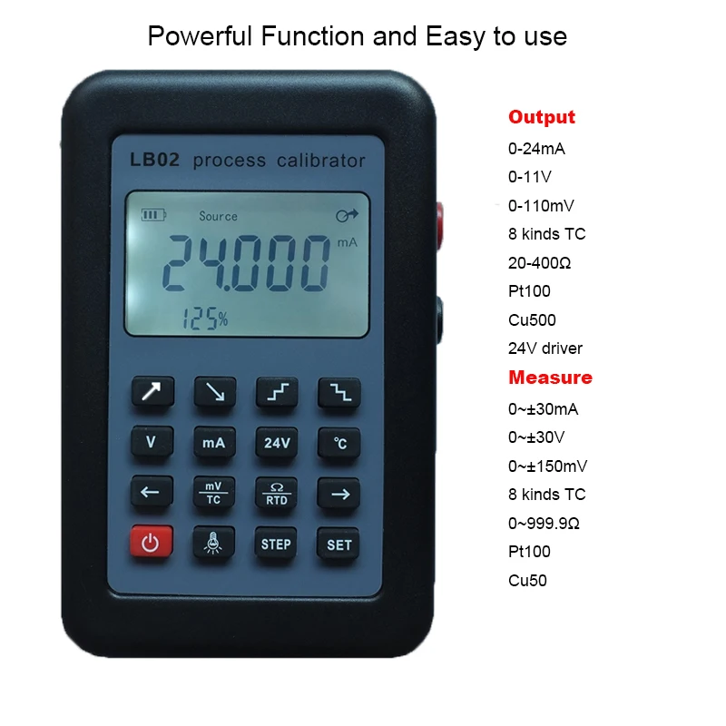 LB02 сопротивление тока Вольтметр генератор сигналов Источник калибратор 4-20mA/0-10 В/мВ ЖК-дисплей Обновление от LB01 lb02