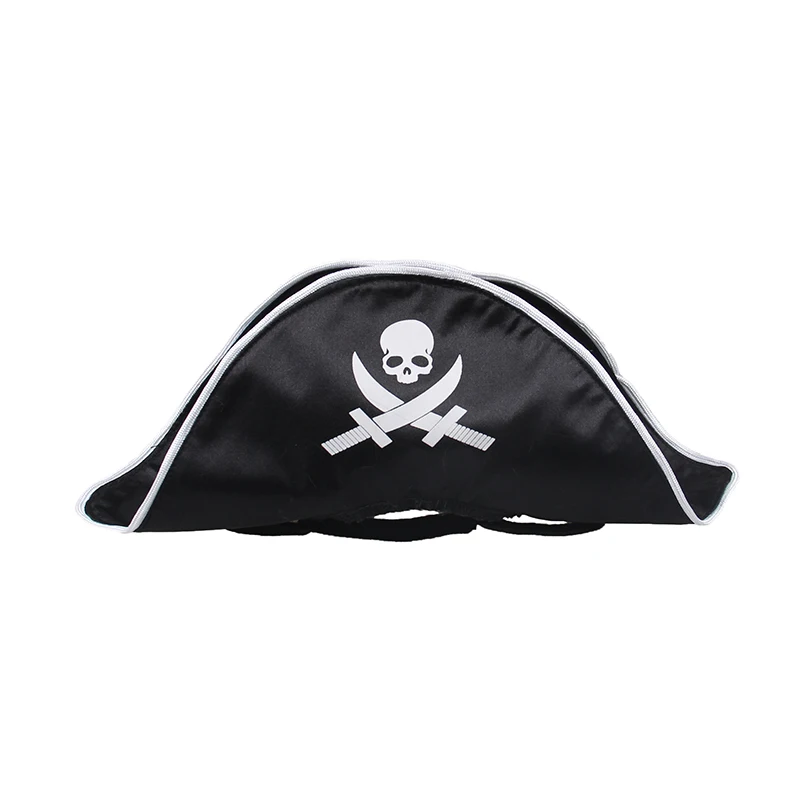 Пиратская шляпа для кошек на Хэллоуин - Цвет: Черный
