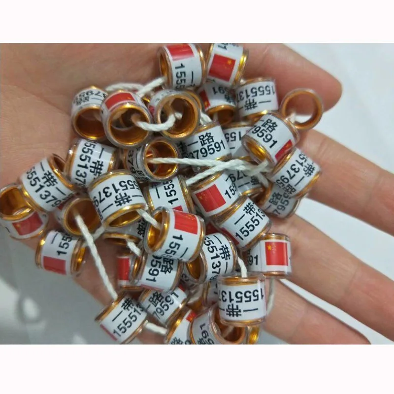 

free shipping 200 pcs pigeon rings bands 2019 with custom information on rings