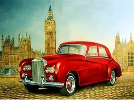 

red rolls royce painting by numbers on canvas cheap landscape wall art picutre coloring by numbers for home decor