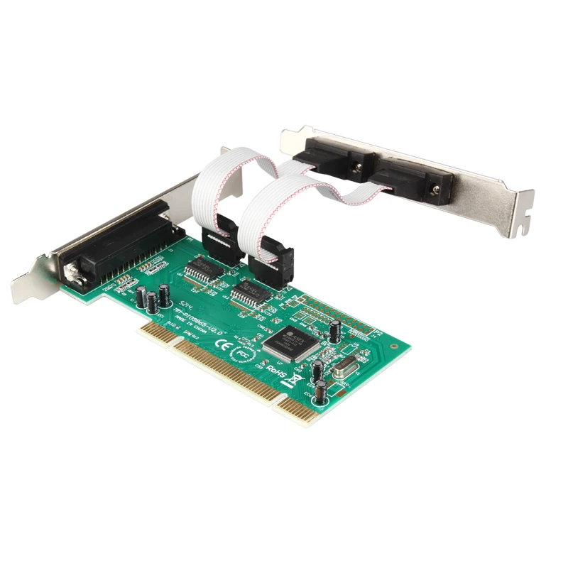 2 Порты и разъёмы последовательный RS232 DB9 + 1 параллельного (LPT) PCI карты контроллера