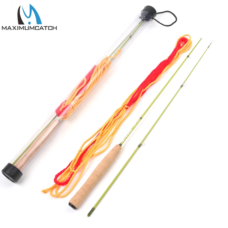 Haste de Mosca Prática de Pesca com Linha Mosca e Espuma Maximumcatch Prática Peças Vara Greve Indicador Combinação 4.2ft 2