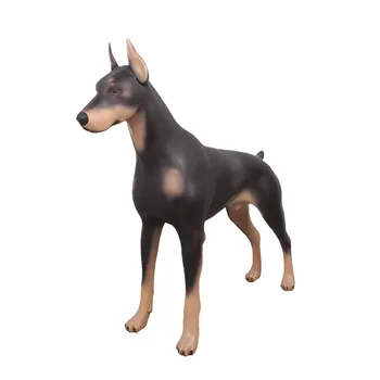 

Simulation Animal Dobermann Dog Statue Fiberglass Craftwork Desktop Decoration Office 103cm L2983