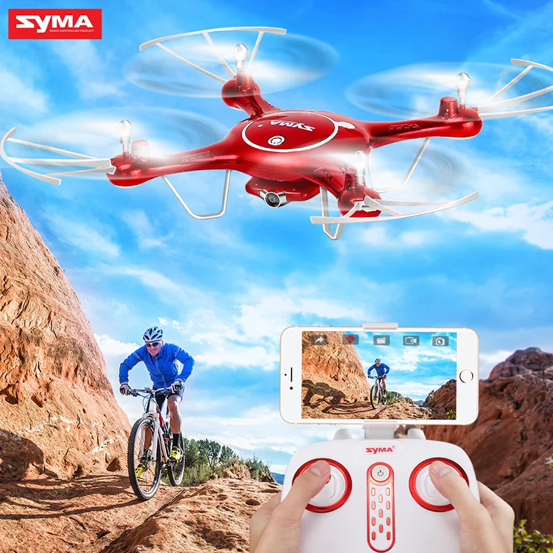SYMA X5UW RC Drone Quadrocopter With HD Camera WiFi 720P FPV Real-time Smart Phone Control Helicopter Drone With 4G Memory Card
